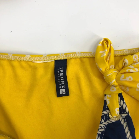 Sperry Top Sider bikini Med bandeau top tie bottom super cute - Picture 4 of 6
